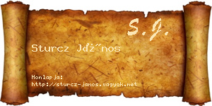Sturcz János névjegykártya